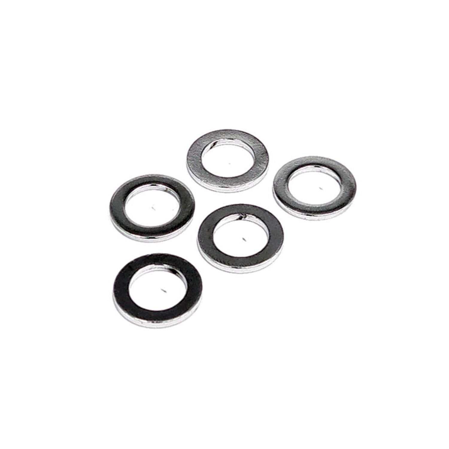 Flat washers 1/4 inch (small od) - 25 pack, Silver, Chrome