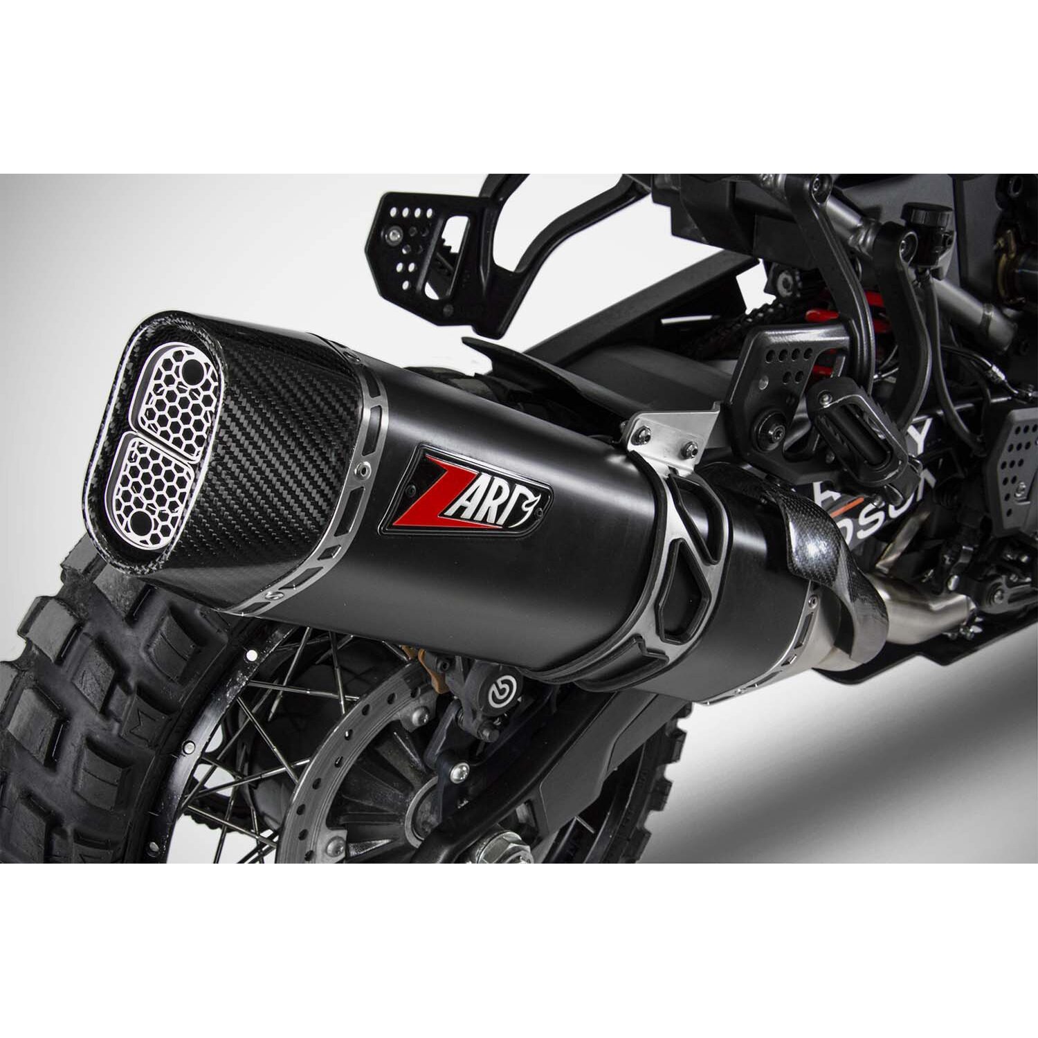 Zard, Pan America slip-on muffler, Black, Matte