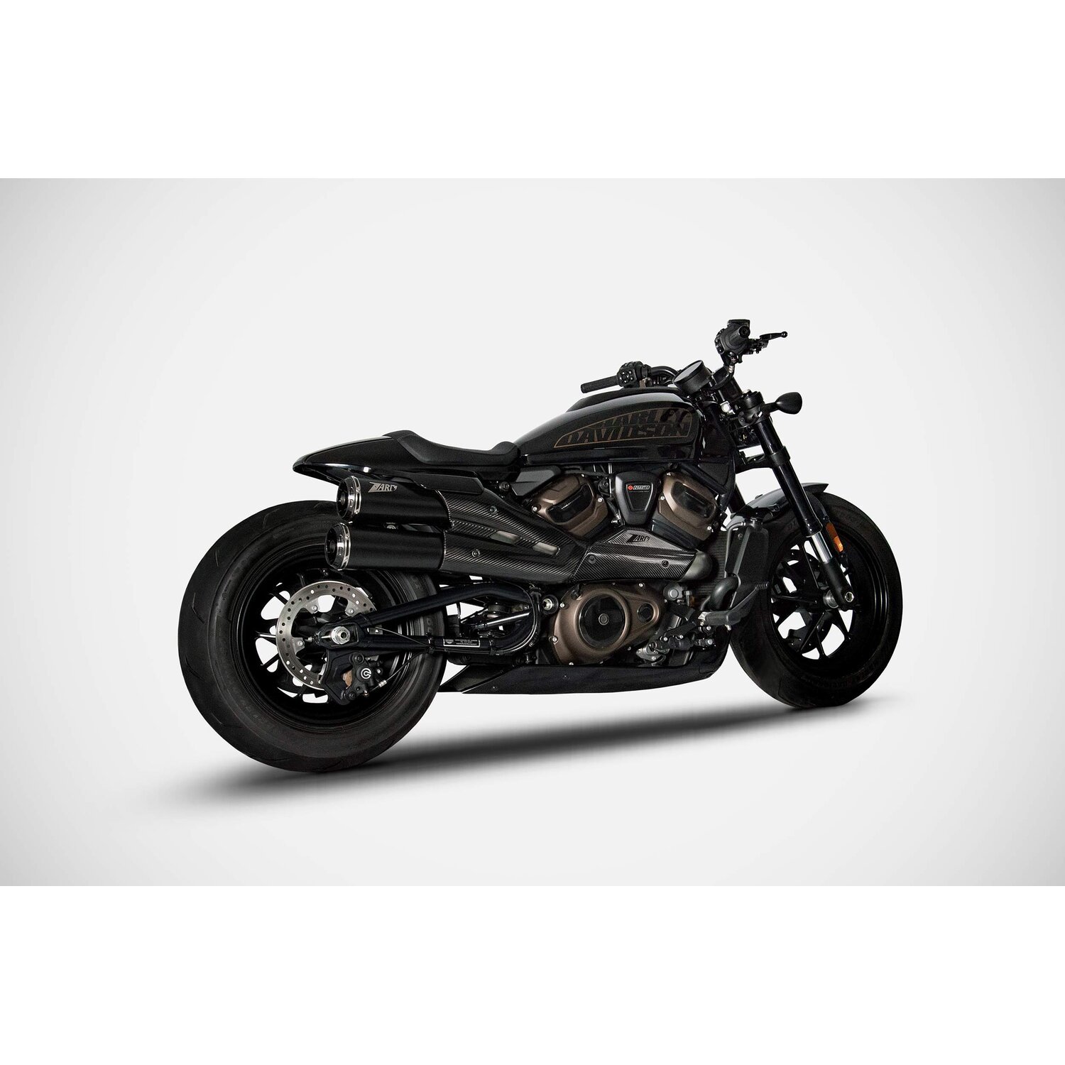 Zard, Sportster S Top Gun exhaust system, Black, Matte