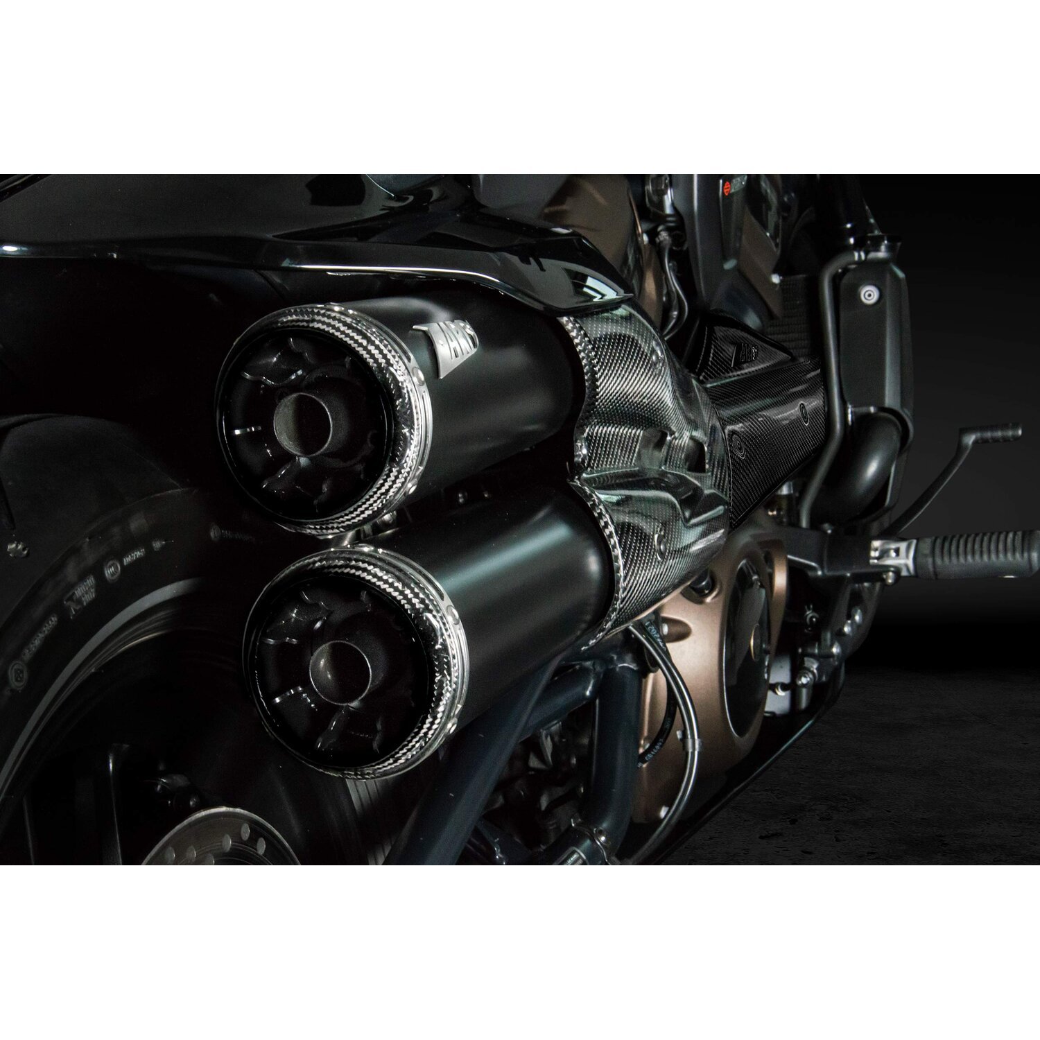 Zard, Sportster S Top Gun exhaust system, Black, Matte