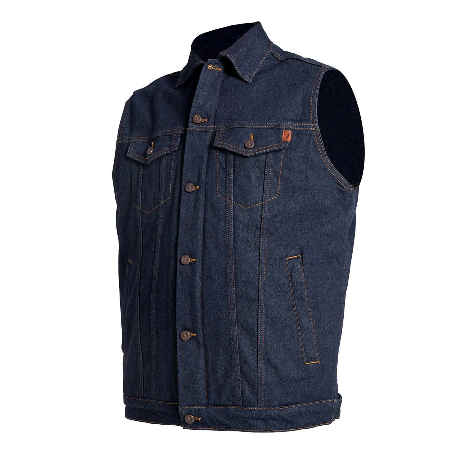 John Doe Vest, raw blue le, S