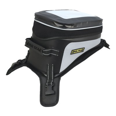 - Waterproof tank bag
- Made from heavy duty UV-treated PVC Tarpaulin material
- All seams are electronically heat welded
- Fits most enduro, dual sport and adventure motorcycles
- Quick release straps for easy attachment and refueling
- Protective base material prevents slipping or marking
- Adjustable divider to help organize your gear
- Waterproof flap helps keep dust & dirt away from waterproof zippers
- Clear touch screen friendly map panel
- Rubberized carry handle for easy transport
- Main compartment measures: 14" (36cm) long x 7.5" (19cm) wide x 9.5" 24cm) high
- Holds approx. 8 liters