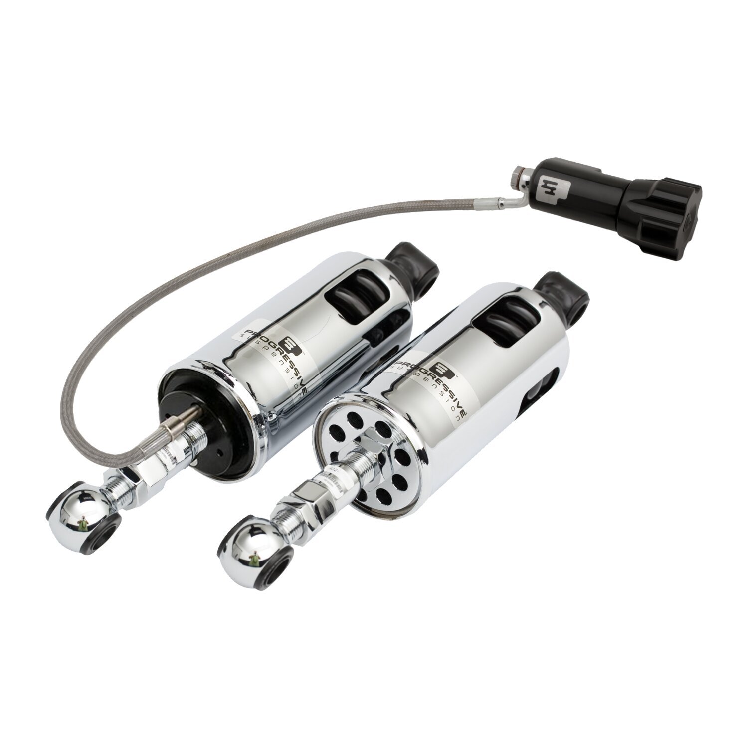PS, 422 series shocks. STD to -2". Heavy Duty. RAP, Chrome