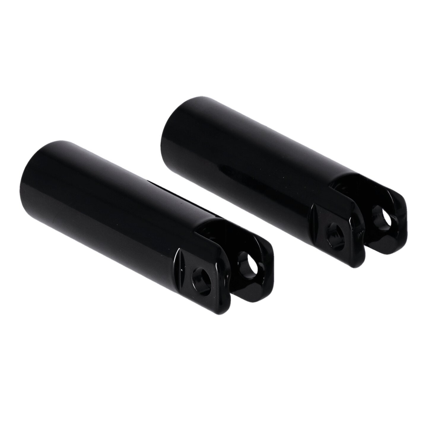 DK Custom Products, M8 passenger footpeg mount kit, Black, Matte