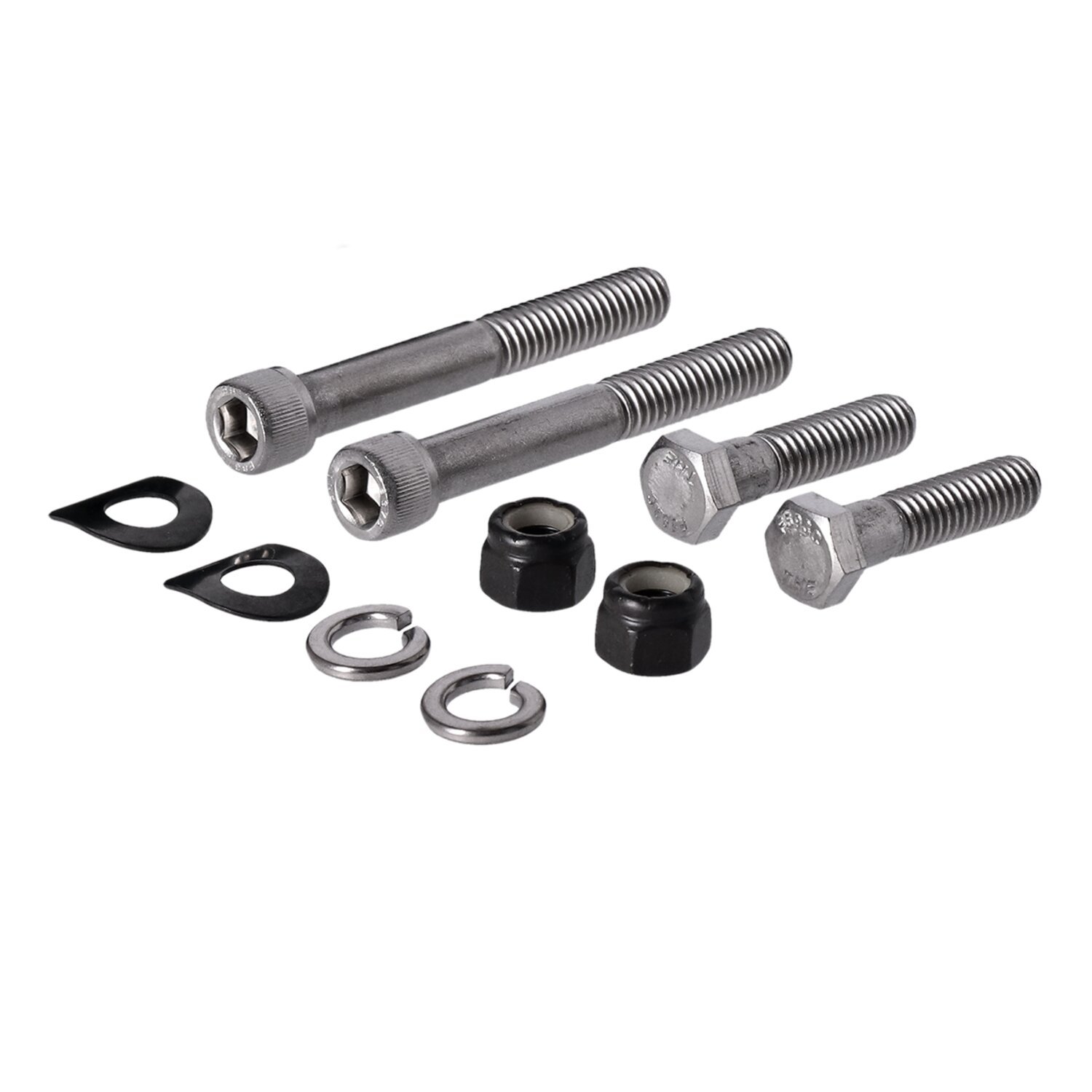 DK Custom Products, M8 passenger footpeg mount kit, Black, Matte