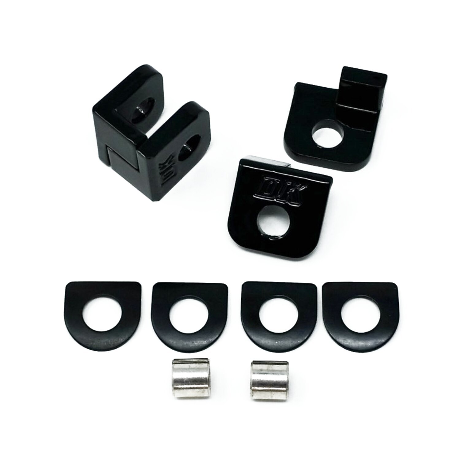 DK Custom Products, Softailfootpeg adapter bracket kit, Black, Matte