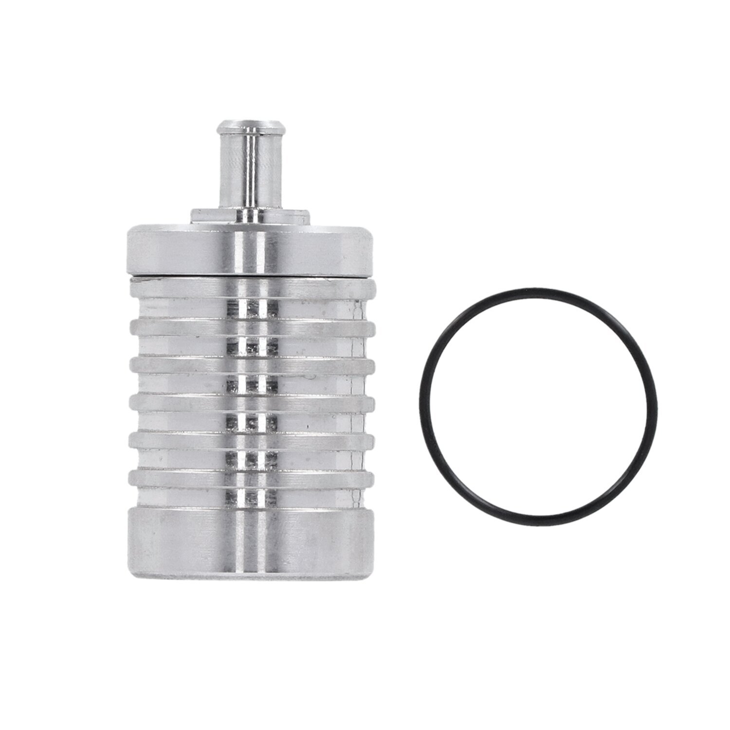 DK Custom Products, 4 stage billet catch can, Unpainted, Clear