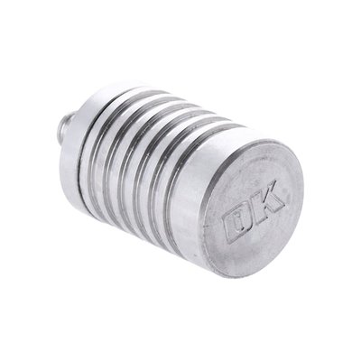 Clear machined aluminum. Can easily be polished to a mirror finish if desired.
External head breathers on H-D models are used to vent crankcases gasses out of the engine. These gasses consist mostly of air, but also dirty oil, water etc. and are routed into the air cleaner to burn excess oil in the cylinders. The non-burned oil is ready to make a mess and will saturate your air cleaner element and leak out of the air cleaner housing.
This billet catch can separates the air from the dirty oil and water. Clean air goes into the air cleaner, the rest goes into the catch can housing. The catch can simply be unscrewed from the lid to empty.
- CNC machined aluminum
- Vented cap
- 4 stage internal filtration system
- 1 extra replacement o-ring
- Dimensions: 1-1/2" diameter x 2-5/8" tall
- For 3/8" ID hose