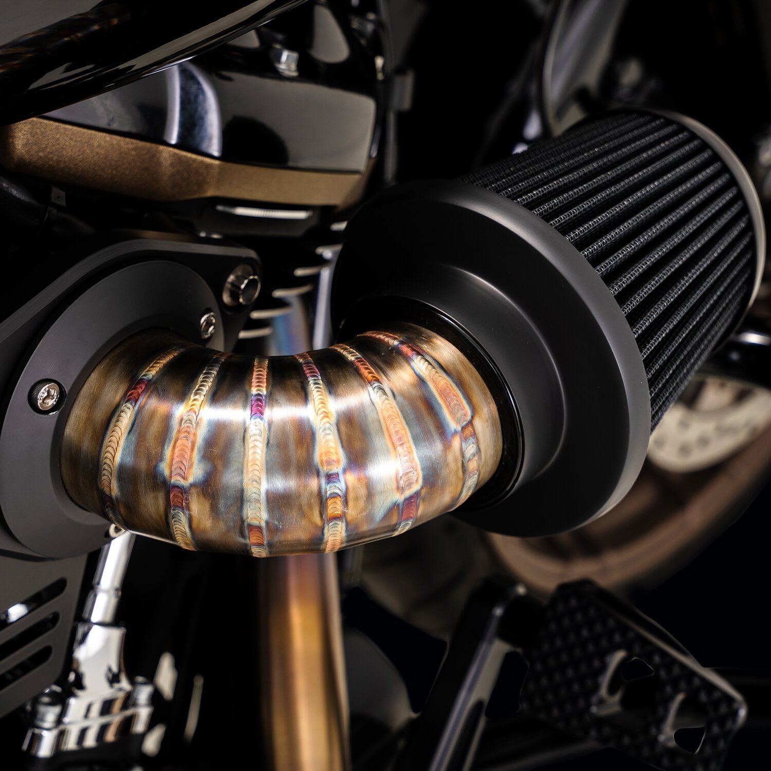 Vance & Hines, VO2 Falcon air intake. stainless, Brushed