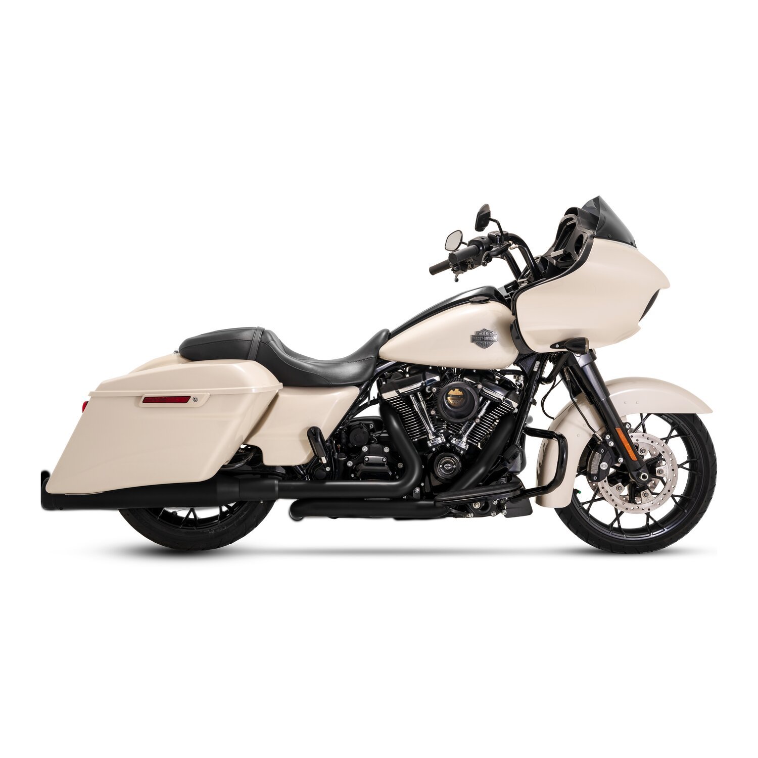 Vance & Hines, PCX dresser duals crossover headers, Black, Matte