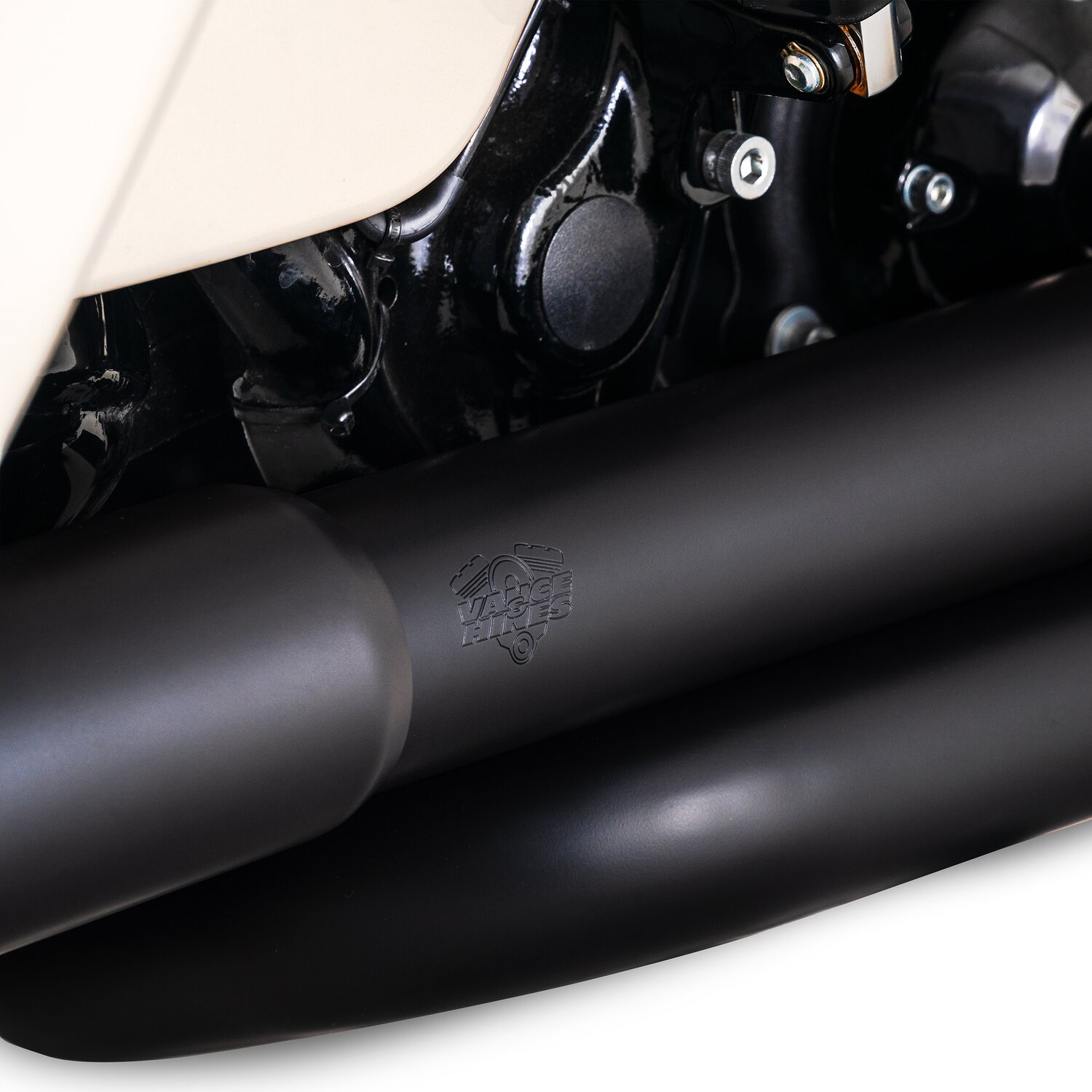 Vance & Hines, PCX dresser duals crossover headers, Black, Matte