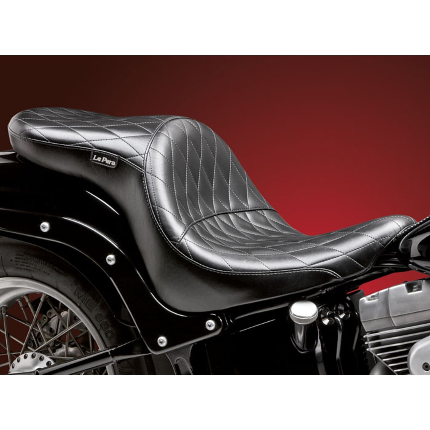 Le Pera, Maverick seat. Diamond stitch, Black
