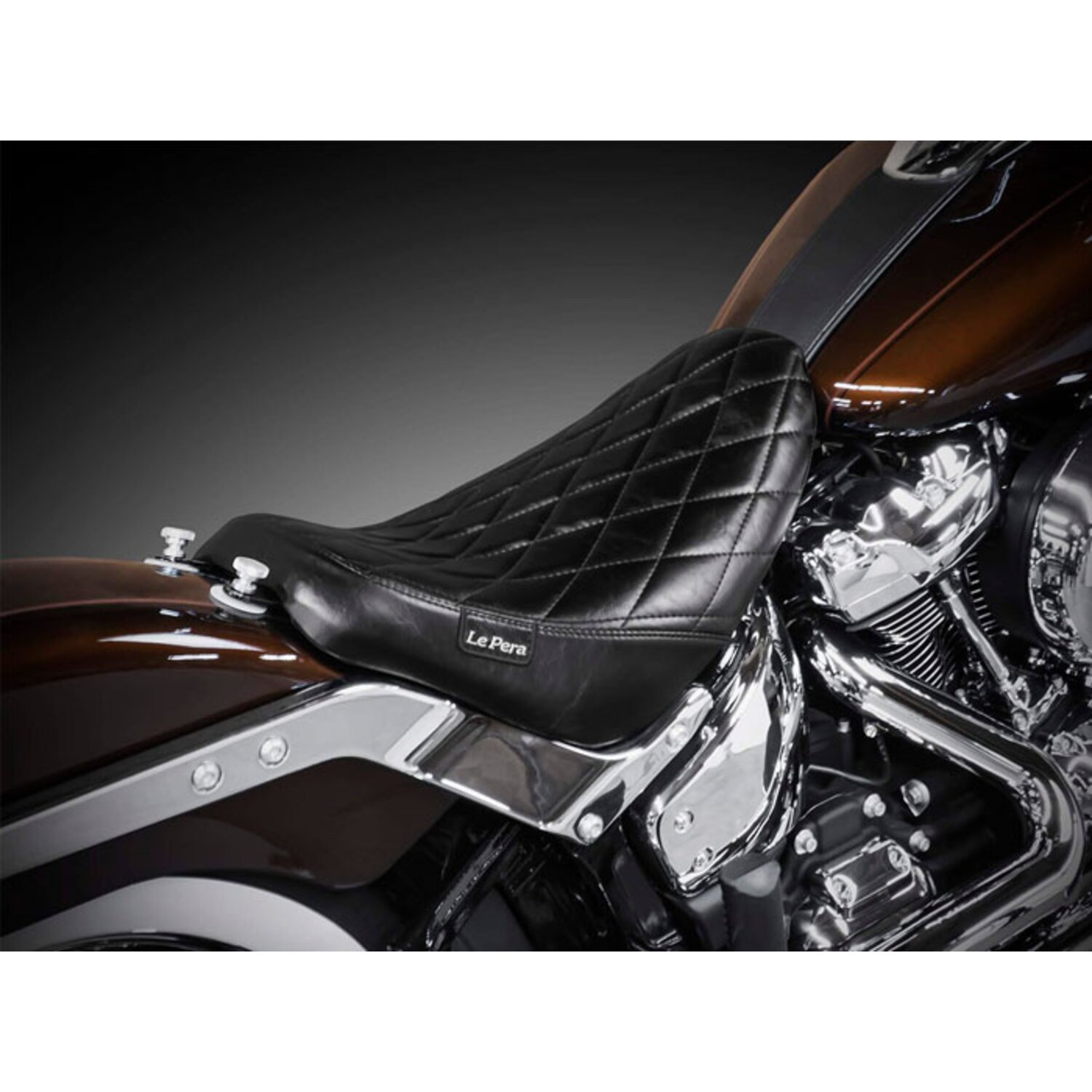 LePera, Bare Bones solo seat. Diamond stitch, Black