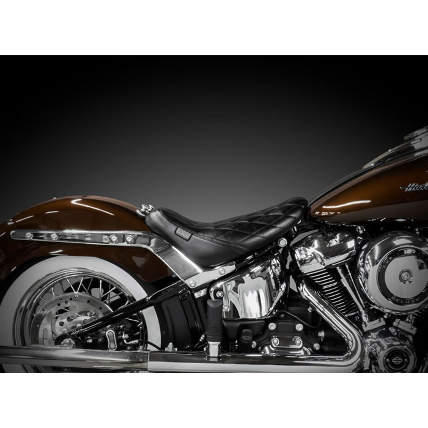 LePera, Bare Bones solo seat. Diamond stitch, Black