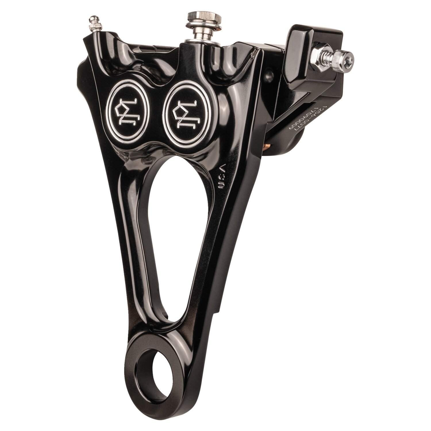 PM, 4-piston one-piece caliper/bracket, rear. Black CC, Contrast Cut