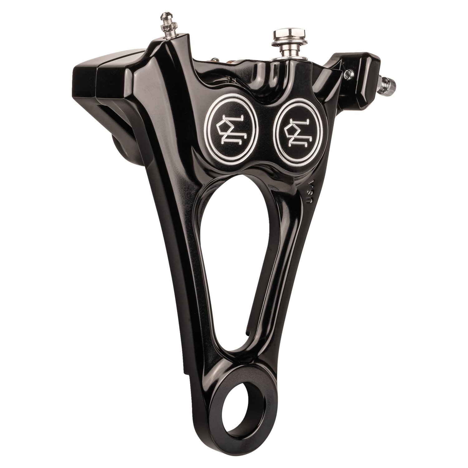 PM, 4-piston one-piece caliper/bracket, rear. Black CC, Contrast Cut