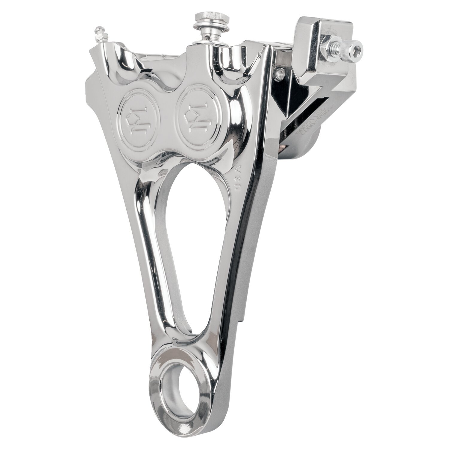 PM, 4-piston one-piece caliper/bracket, rear, Chrome