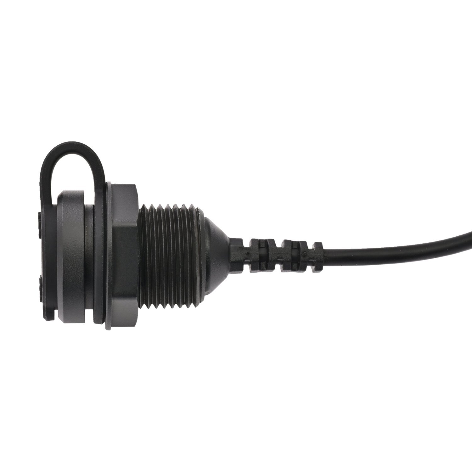 Daytona, faring mount USB Type-C charge port, Black, Matte