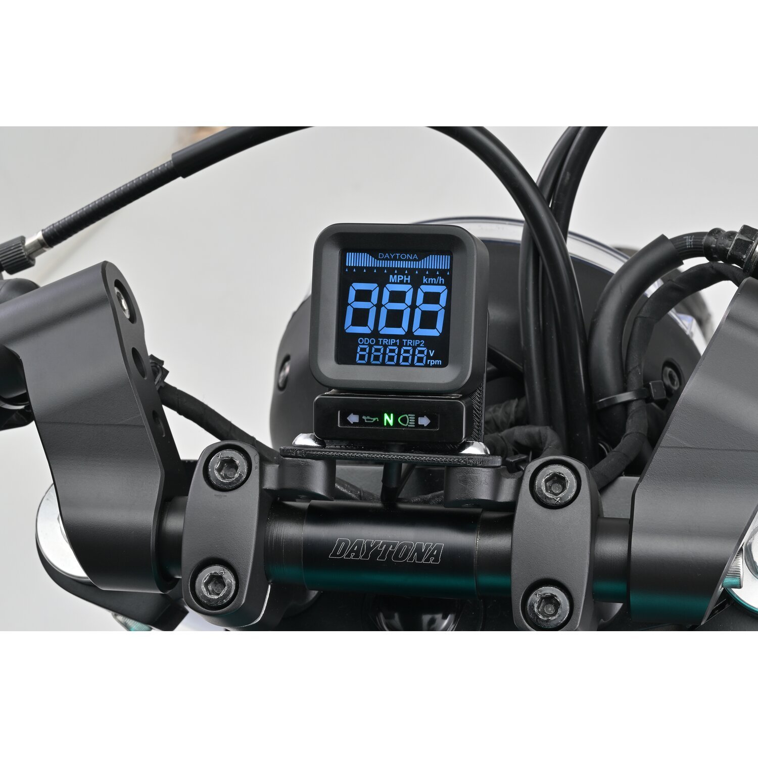 Daytona, Cube digital Speedometer/Tachometer, Black, Matte