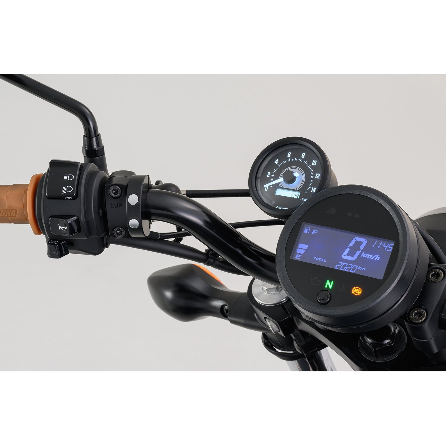 Daytona, dual button speedo handlebar switch, Black