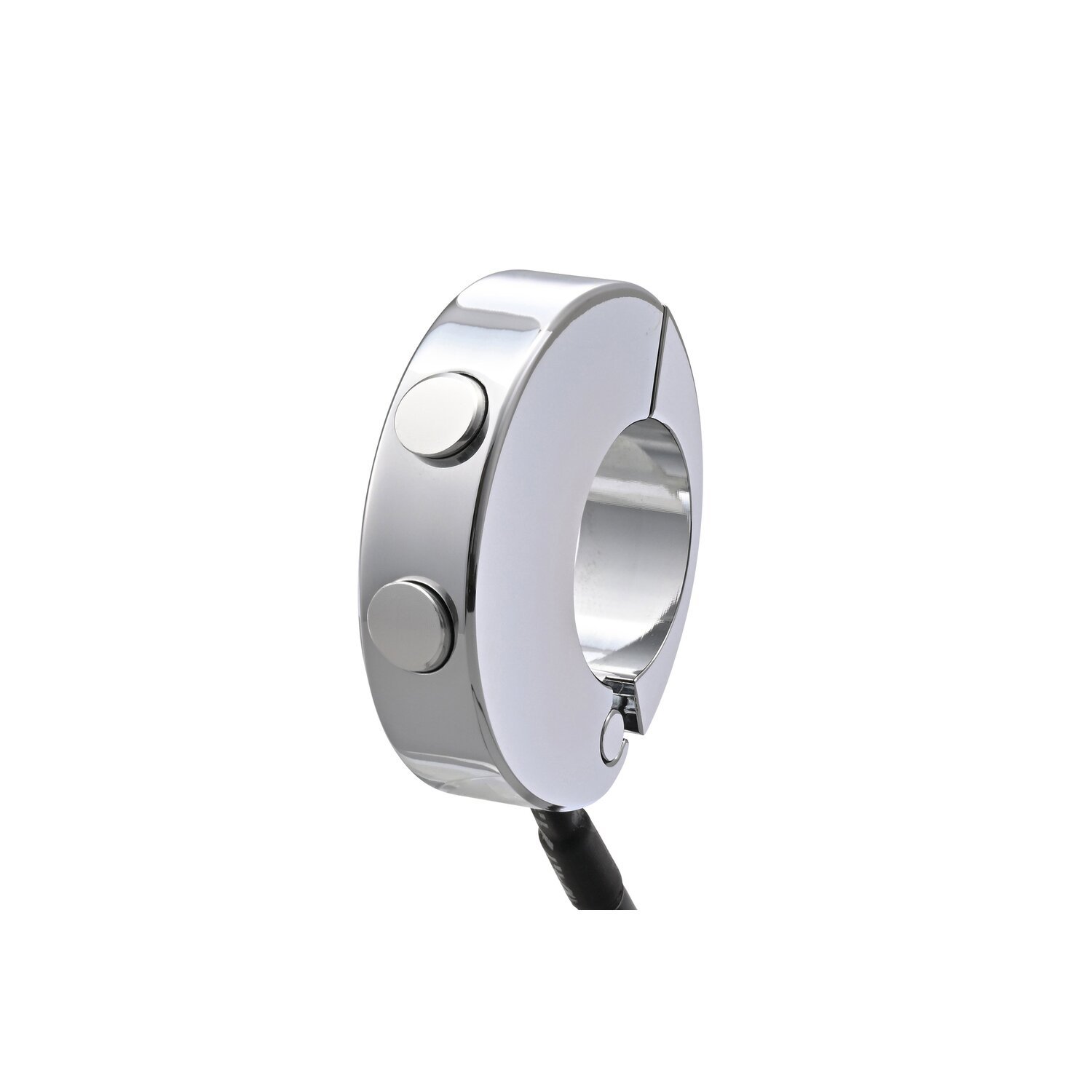 Daytona, dual button speedo handlebar switch, Silver, Chrome