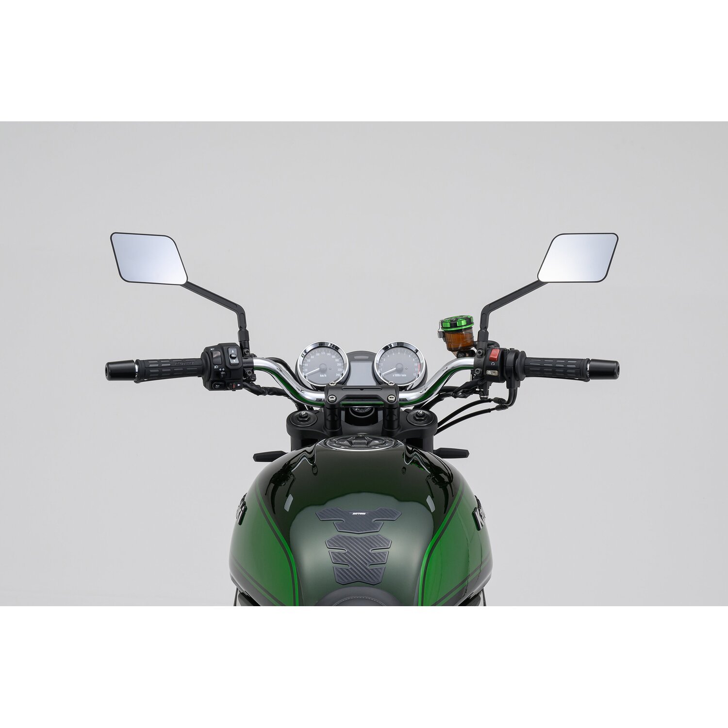 Daytona, D-Mirror-20, Flat Mirror. Square. Black. Left side