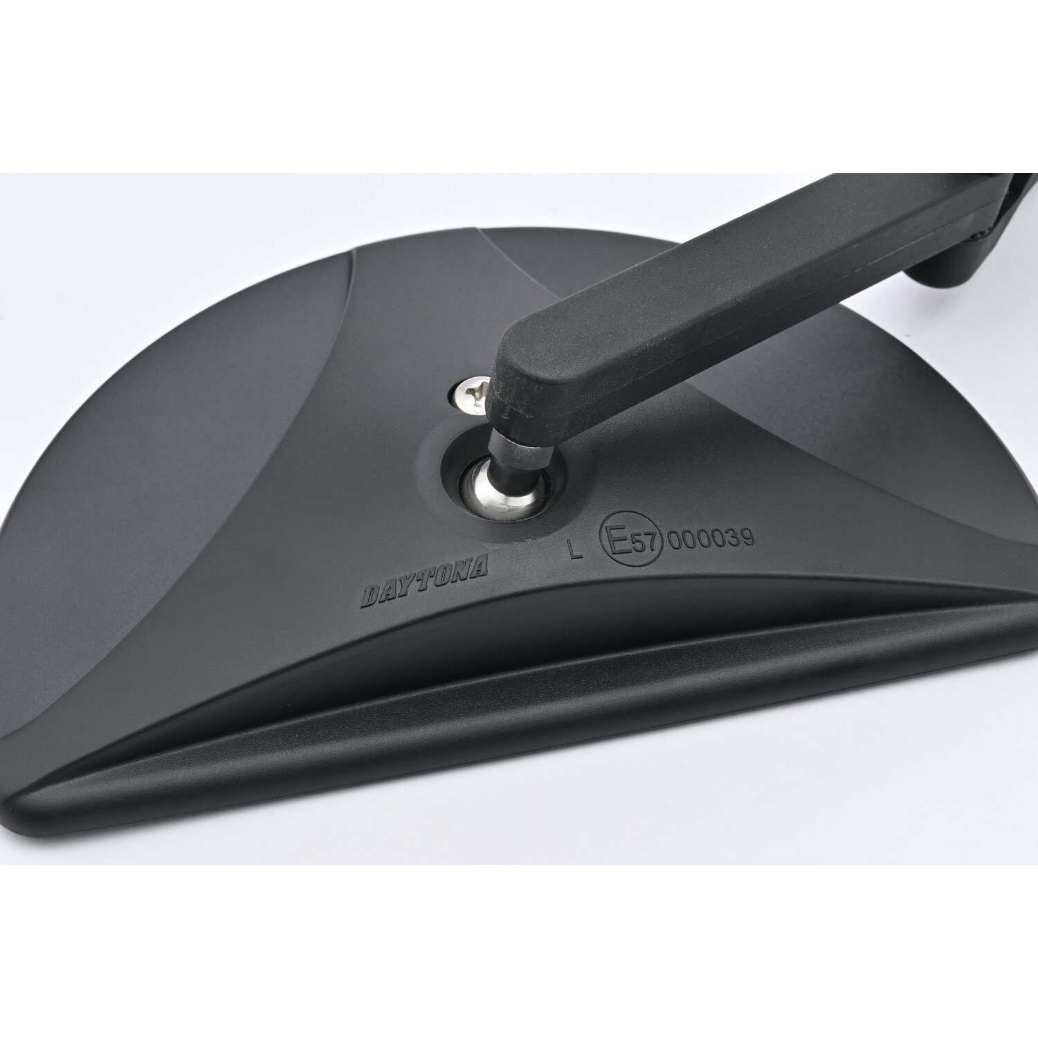 Daytona, clamp-on D-Mirror-19 Half Moon. Black. L&R