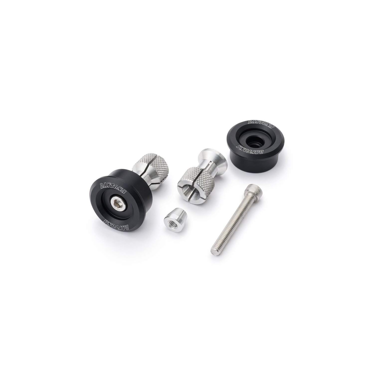 Daytona, bar end mirror adaptor set, Black, Matte