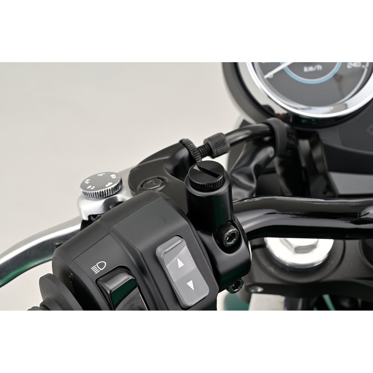 Daytona, mirror hole plug. Black. RHT, Matte