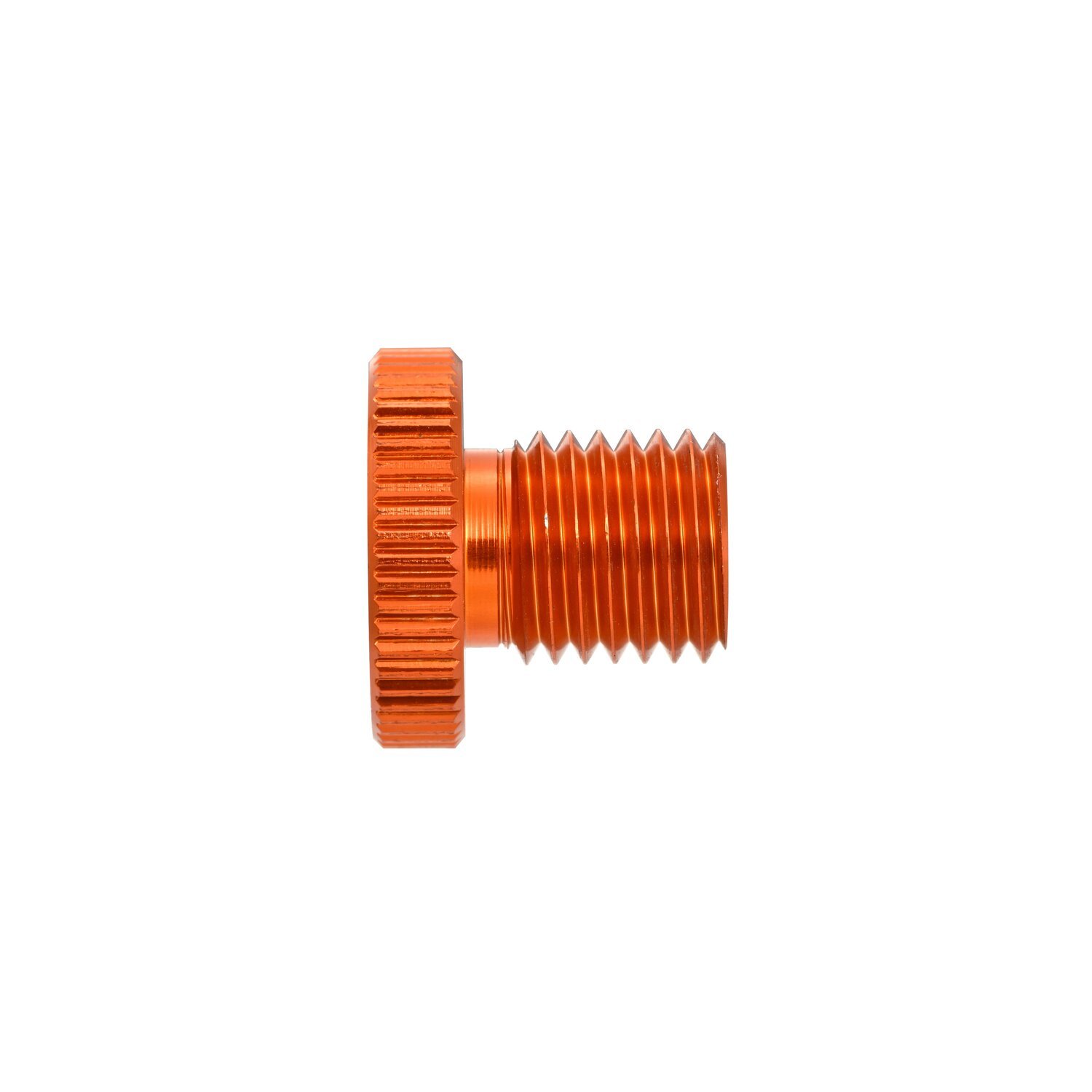 Daytona, mirror hole plug. Orange. RHT, Polished