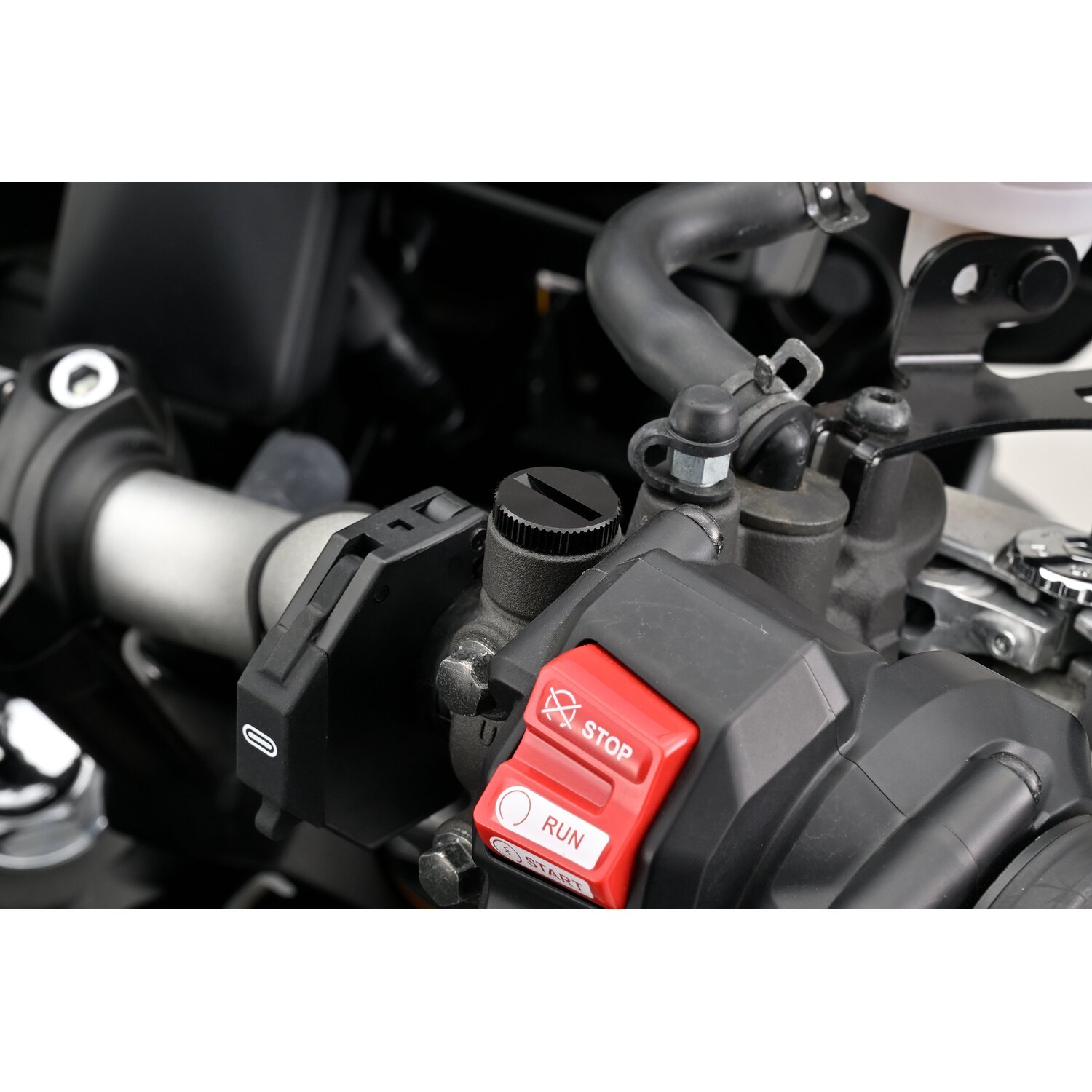 Daytona, mirror hole plug. Black. LHT, Matte