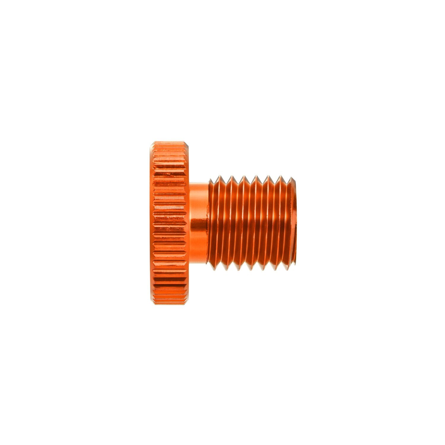 Daytona, mirror hole plug. Orange. LHT, Polished