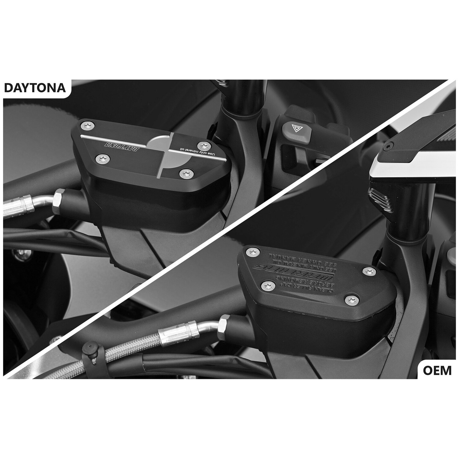 Daytona, master cylinder cover. Clutch, Black
