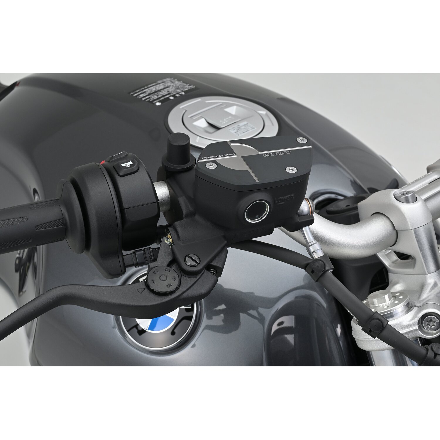 Daytona, master cylinder cover. Front brake, Black