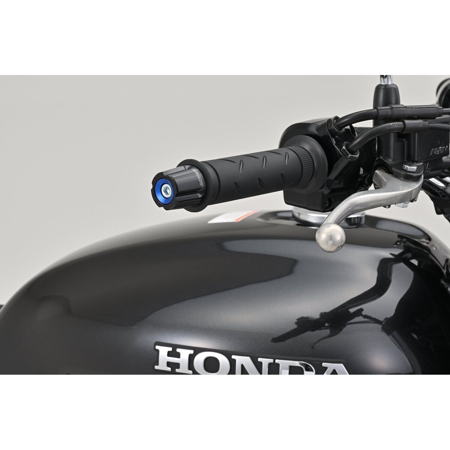 Daytona, Compass handlebar end, Blue, Anodized