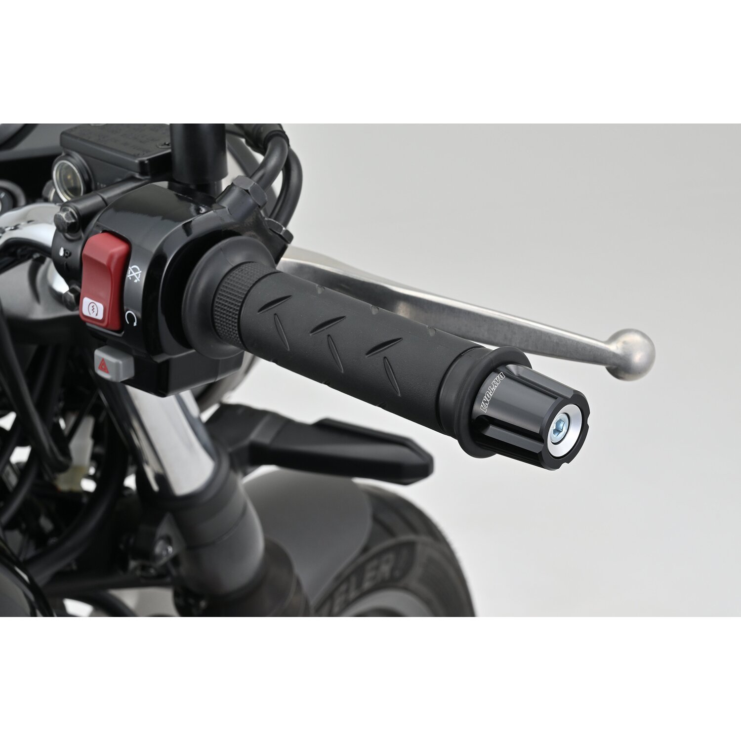 Daytona, Compass handlebar end, Silver, Anodized