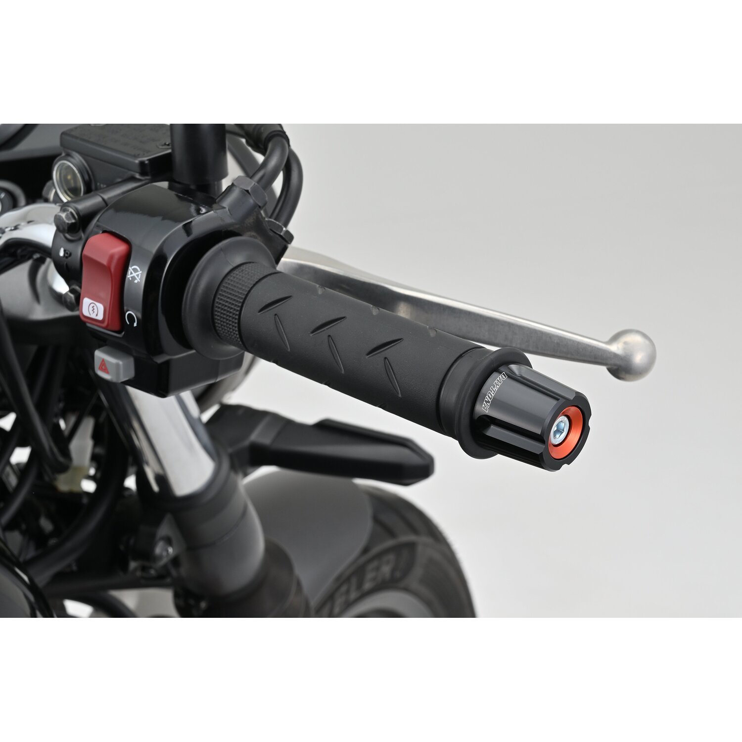 Daytona, Compass handlebar end, Orange, Anodized