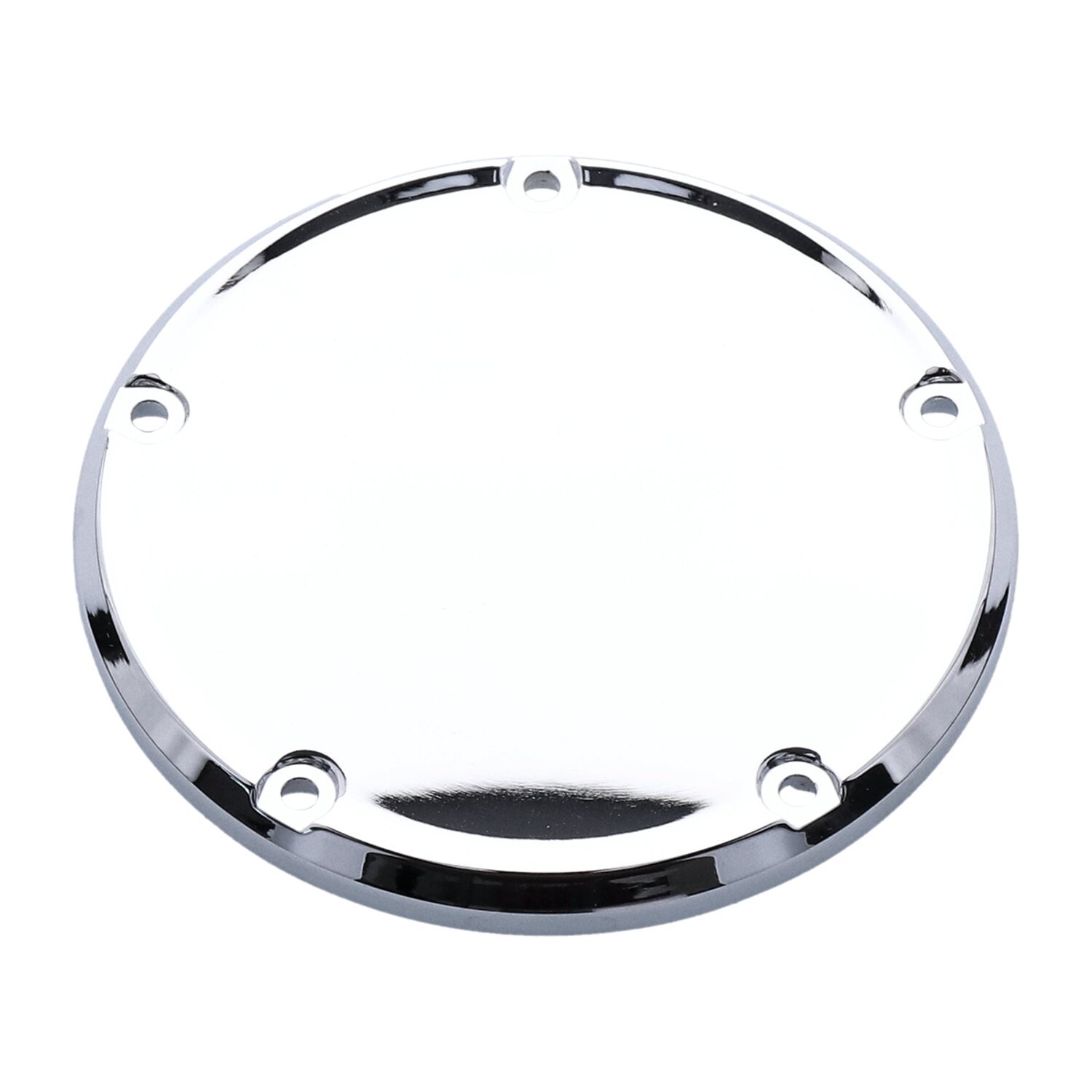 Derby cover, smooth domed, Chrome