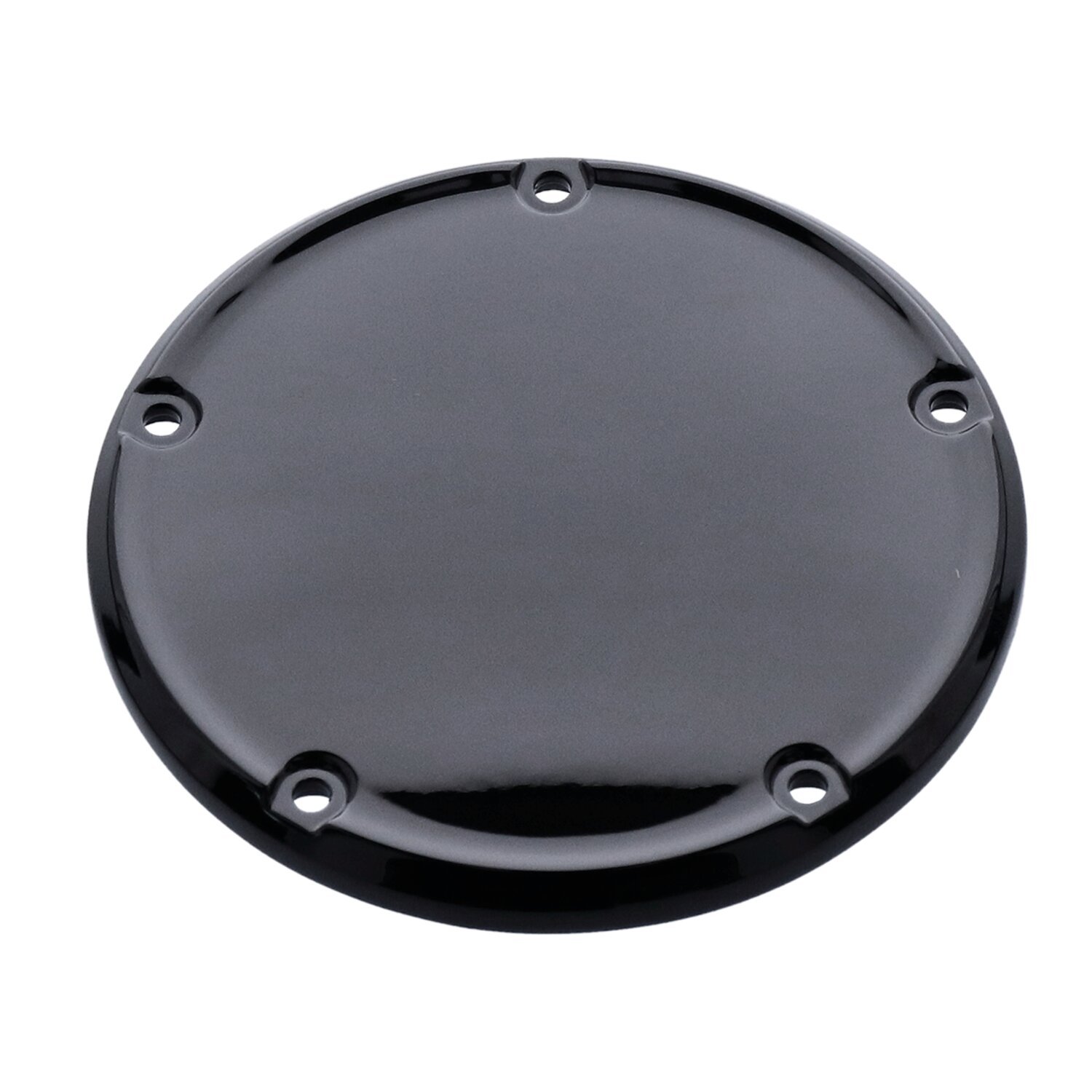Derby cover, smooth domed, Black, Gloss