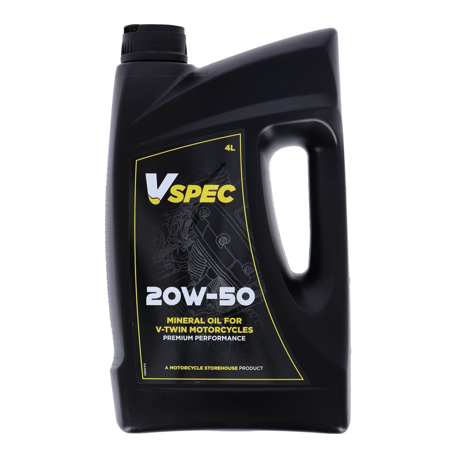 Vspec, 20W50 (mineral) motor oil. 4 liter bottle
