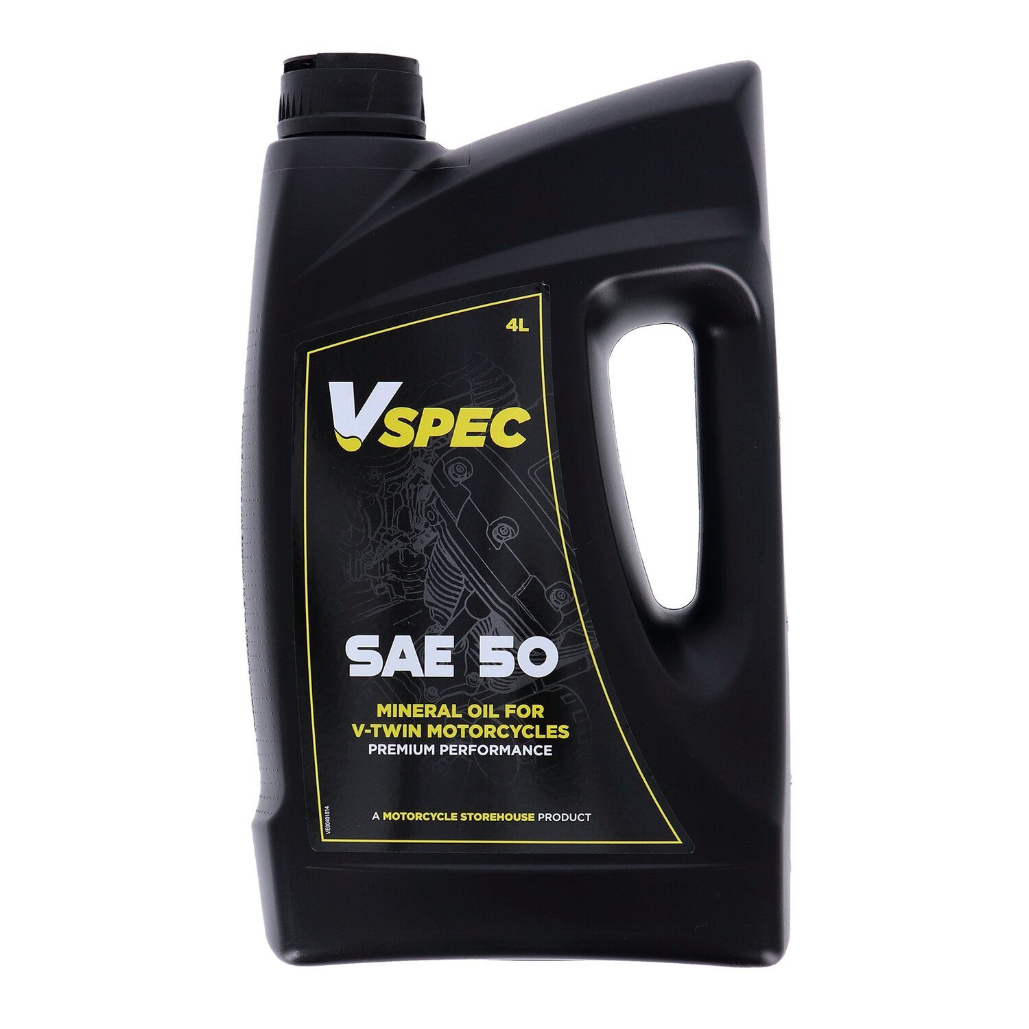 Vspec, SAE 50 (Mineral) motor oil. 4 liter bottle