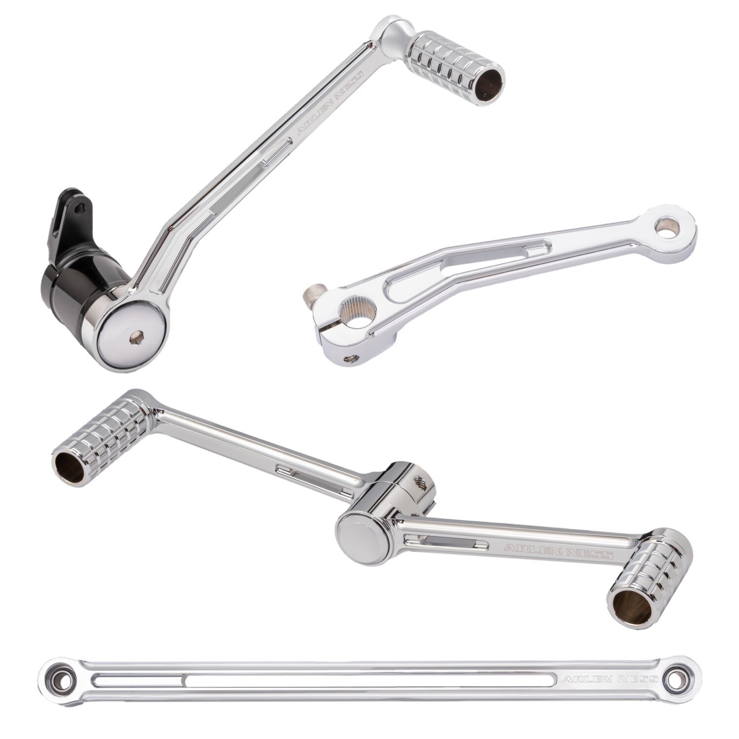 Arlen Ness, Speedliner heel/toe foot control kit, Chrome