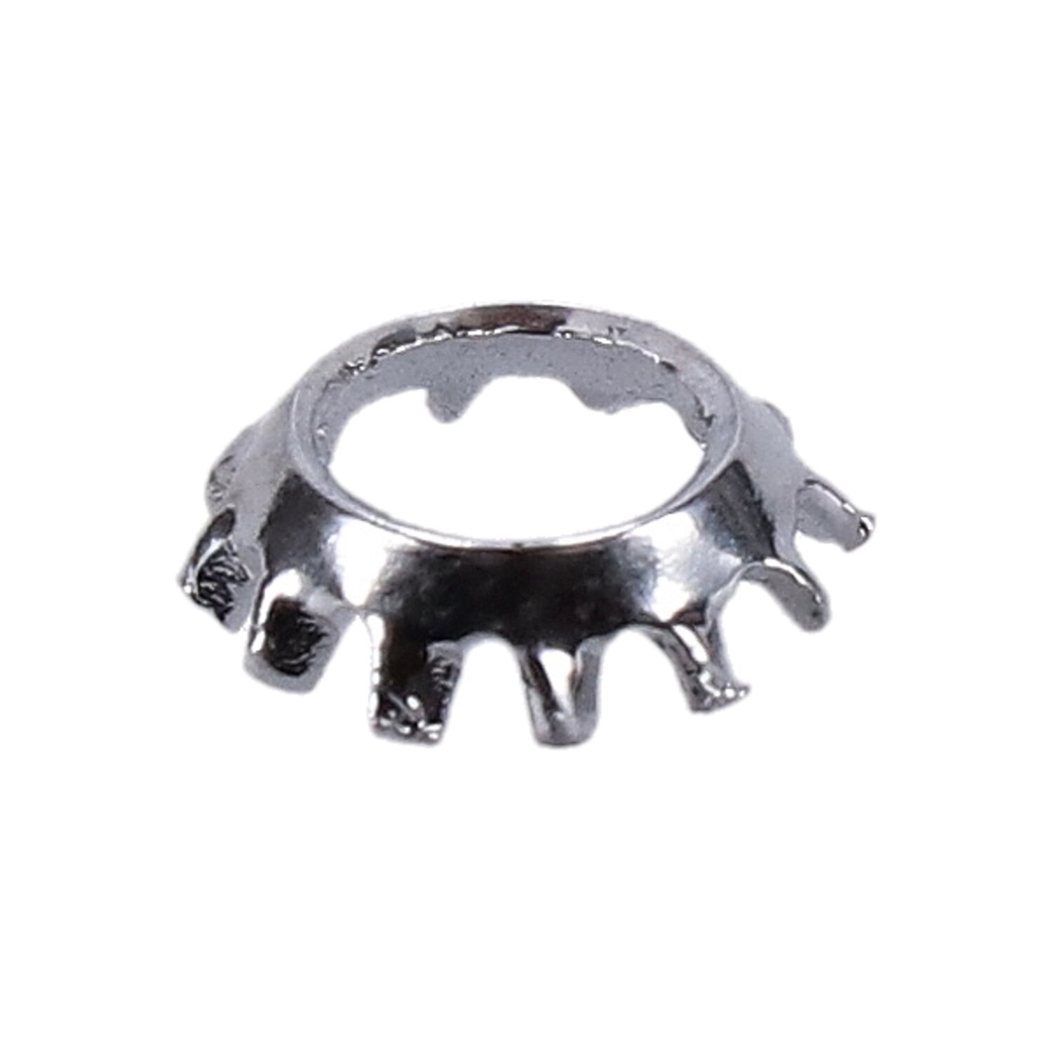 Chrome ext. countersunk lockwasher, 5/16, Silver