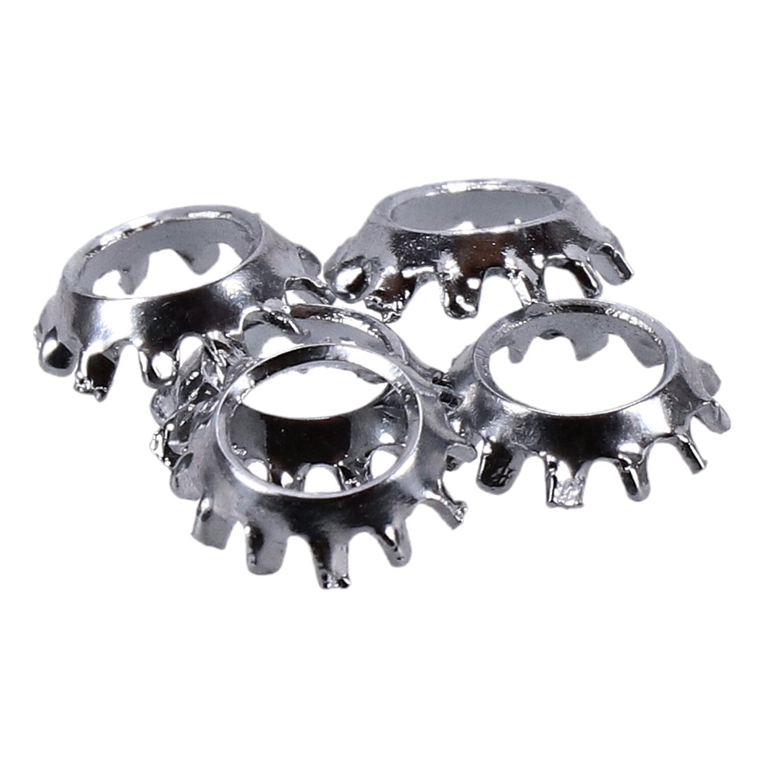 Chrome ext. countersunk lockwasher, 1/4