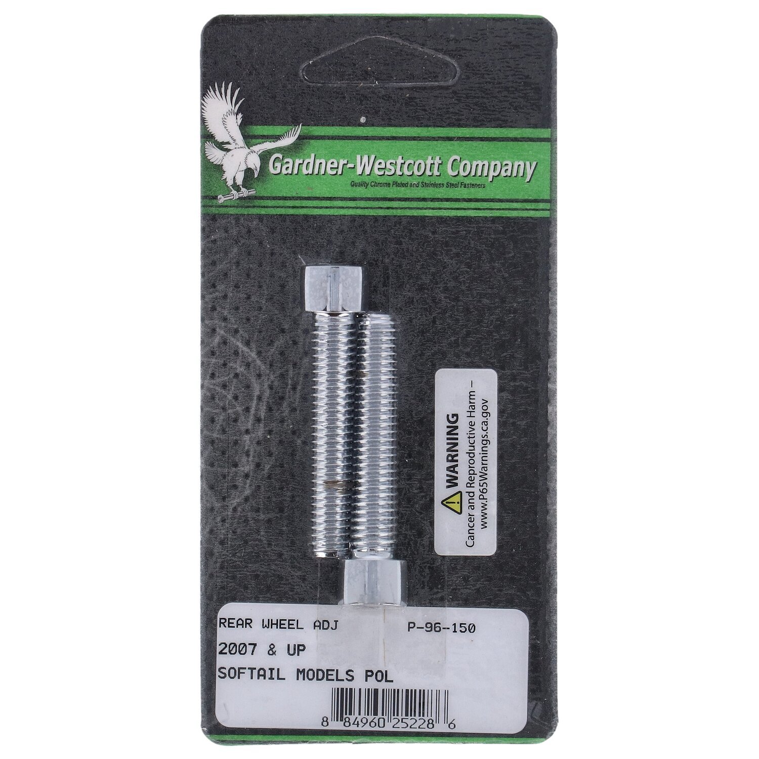 Axle adjuster kit, rear wheel, Polished