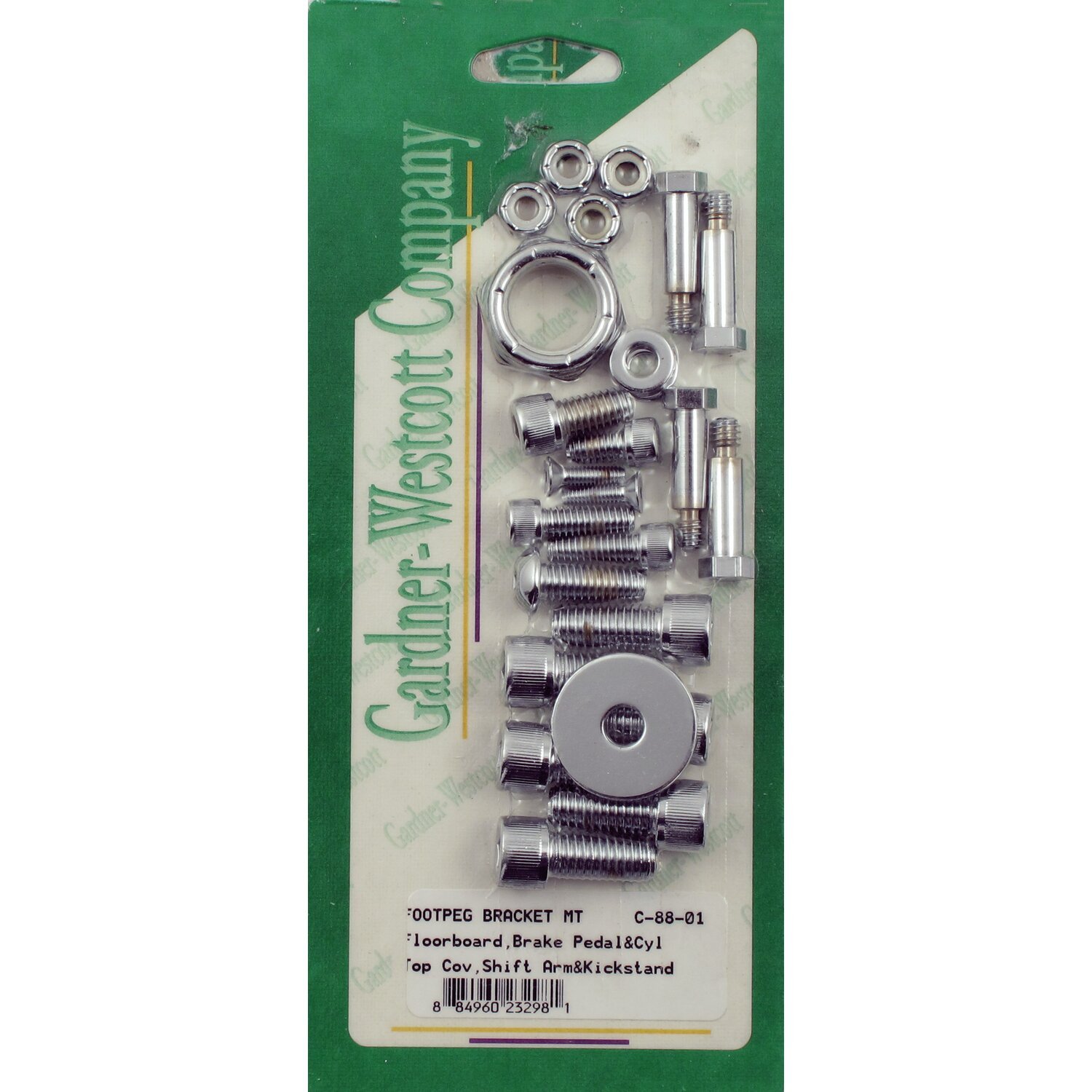 Gardner-Westcott, foot peg bracket mount kit, Chrome