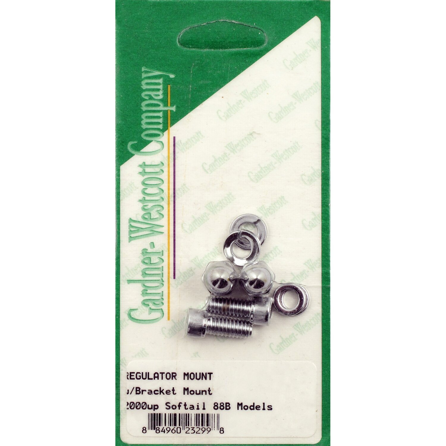 GW, voltage regulator/rectifier mount kit. Chrome allen, Silver