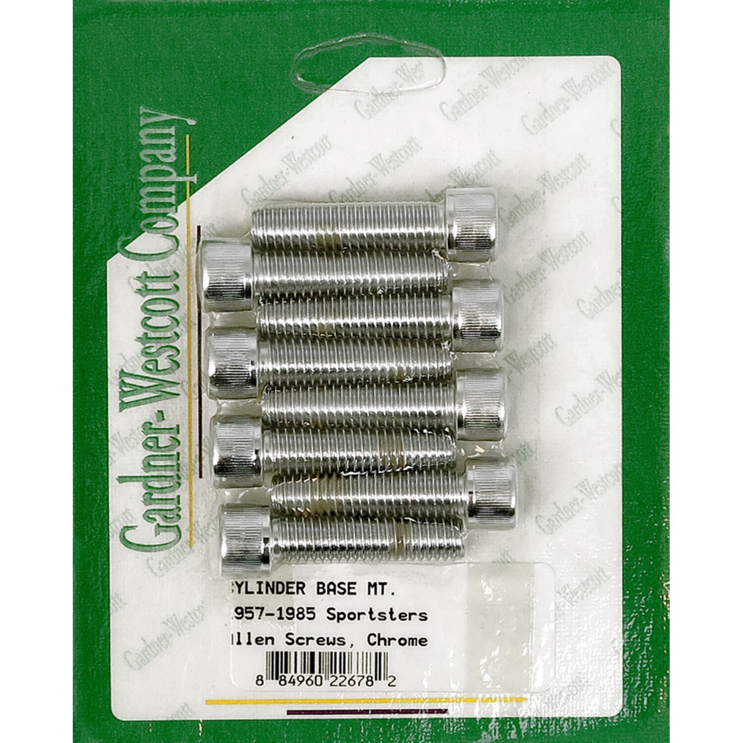 Cylinder base allen bolt set, Chrome