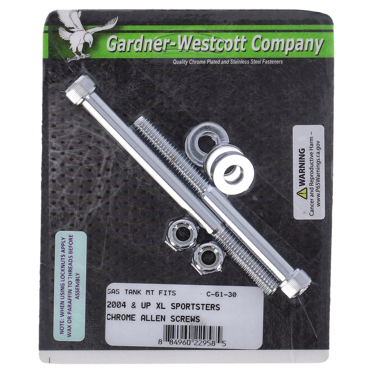 Gardner-Westcott, gas tank mount kit. Chrome Allen