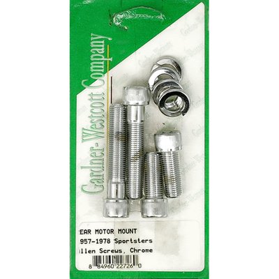 Chrome; rear motor mount allen head kit